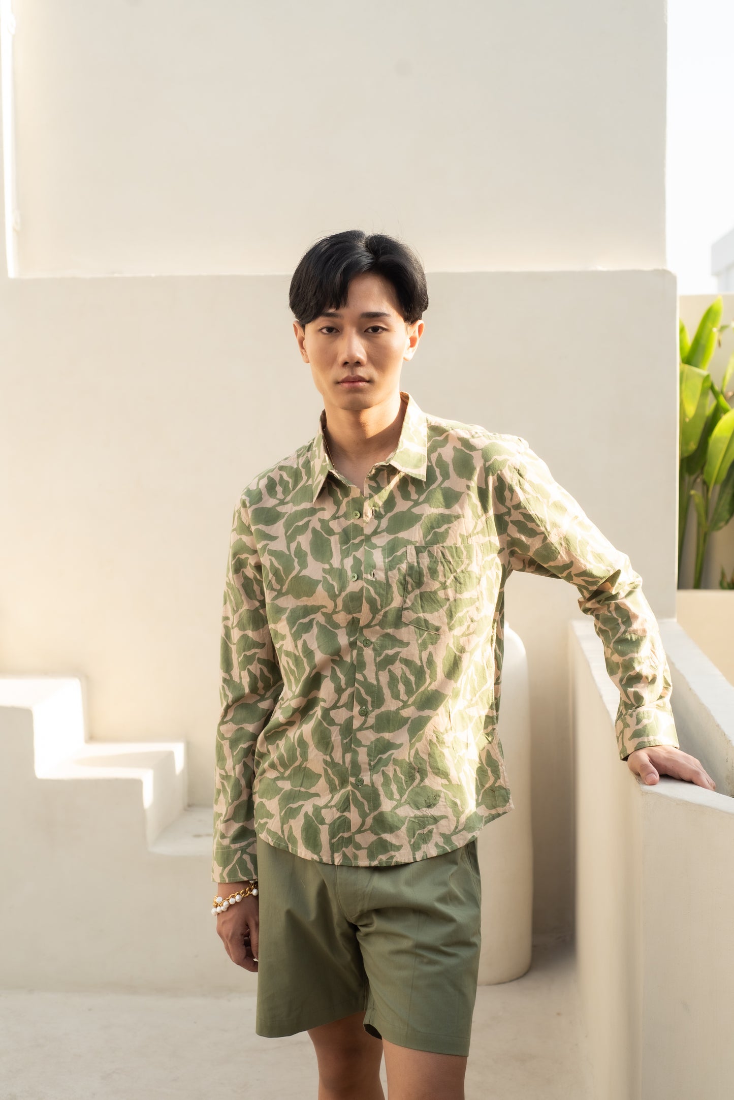 Green Leaf Full Sleeve Shirt