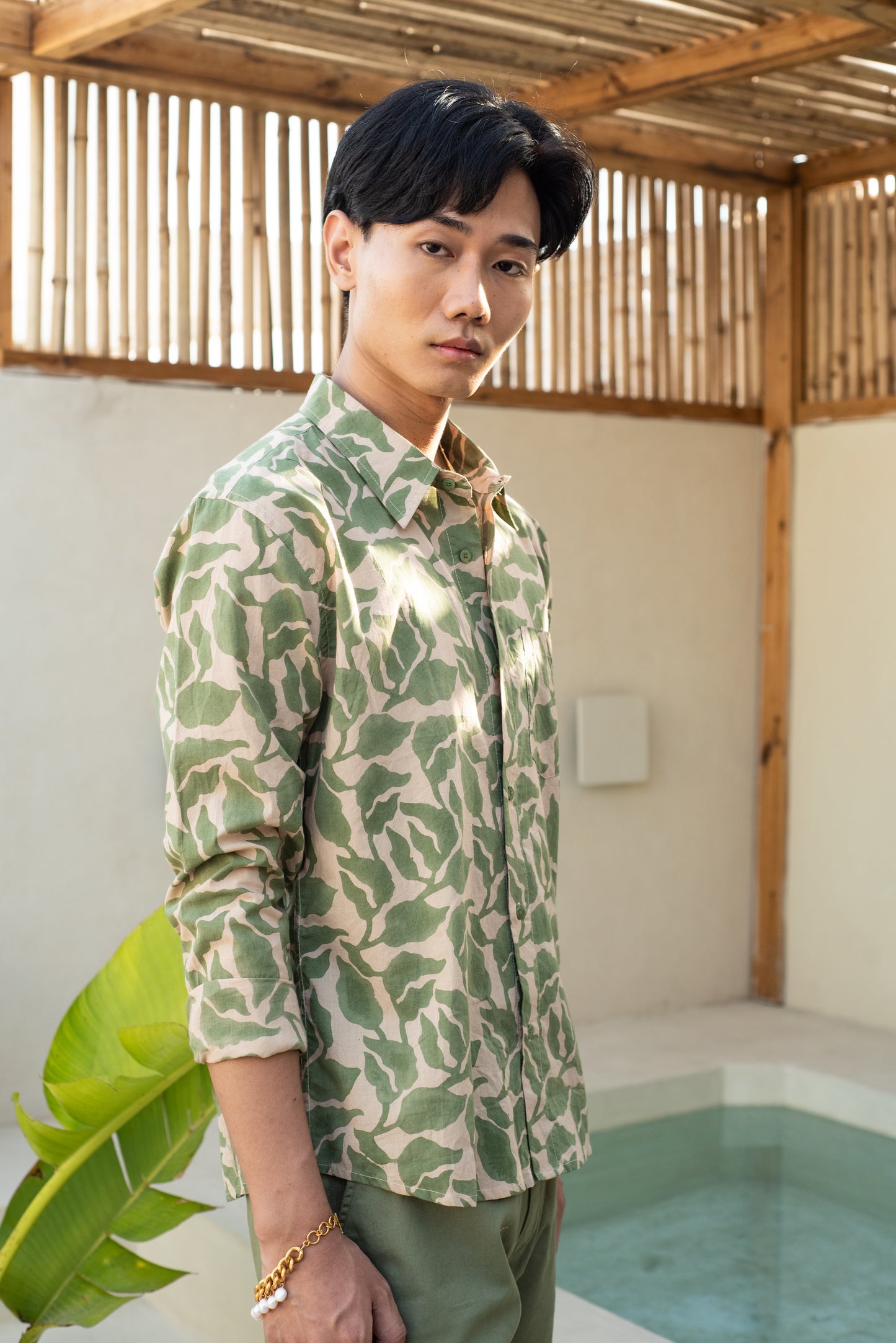 Green Leaf Full Sleeve Shirt