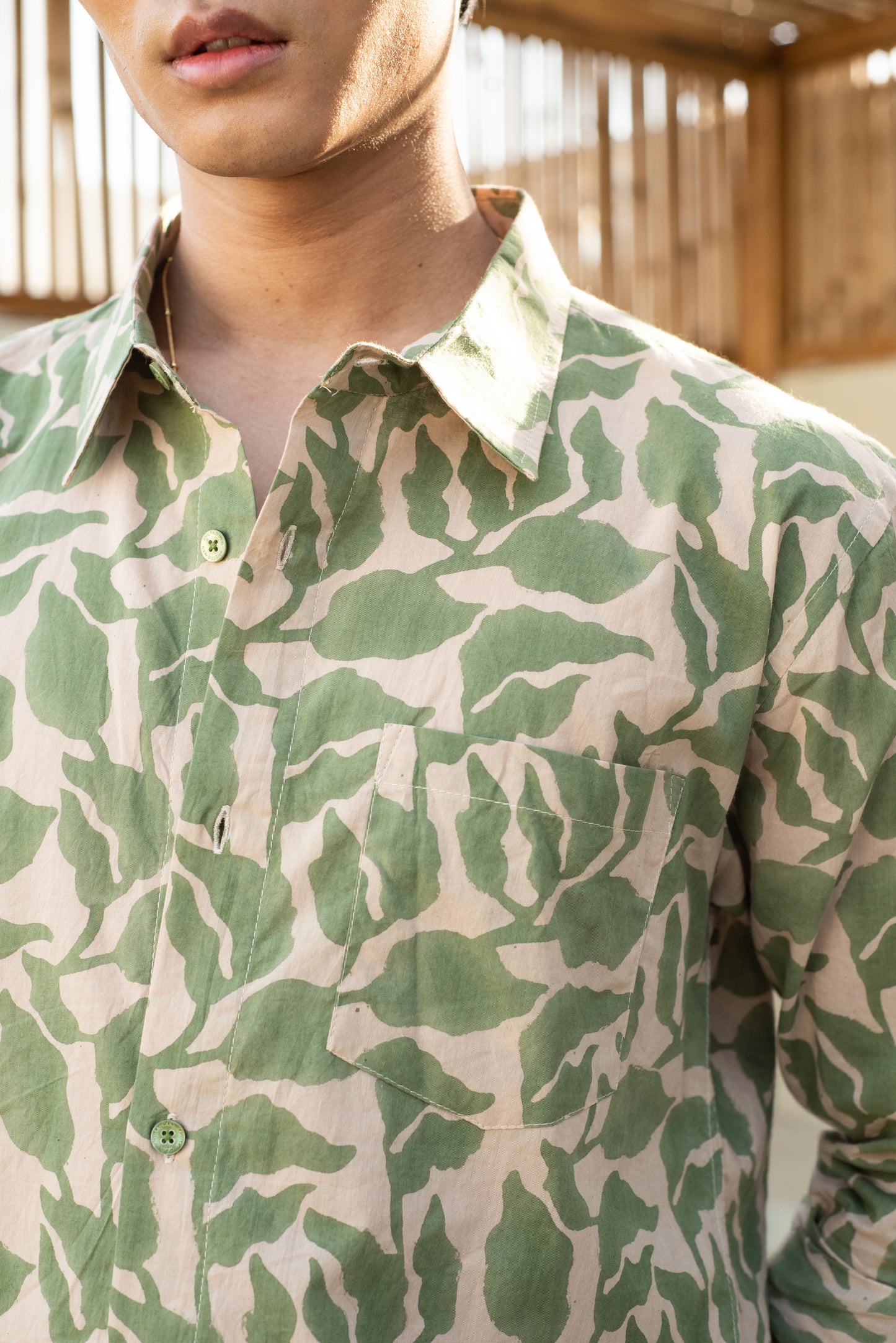 Green Leaf Full Sleeve Shirt