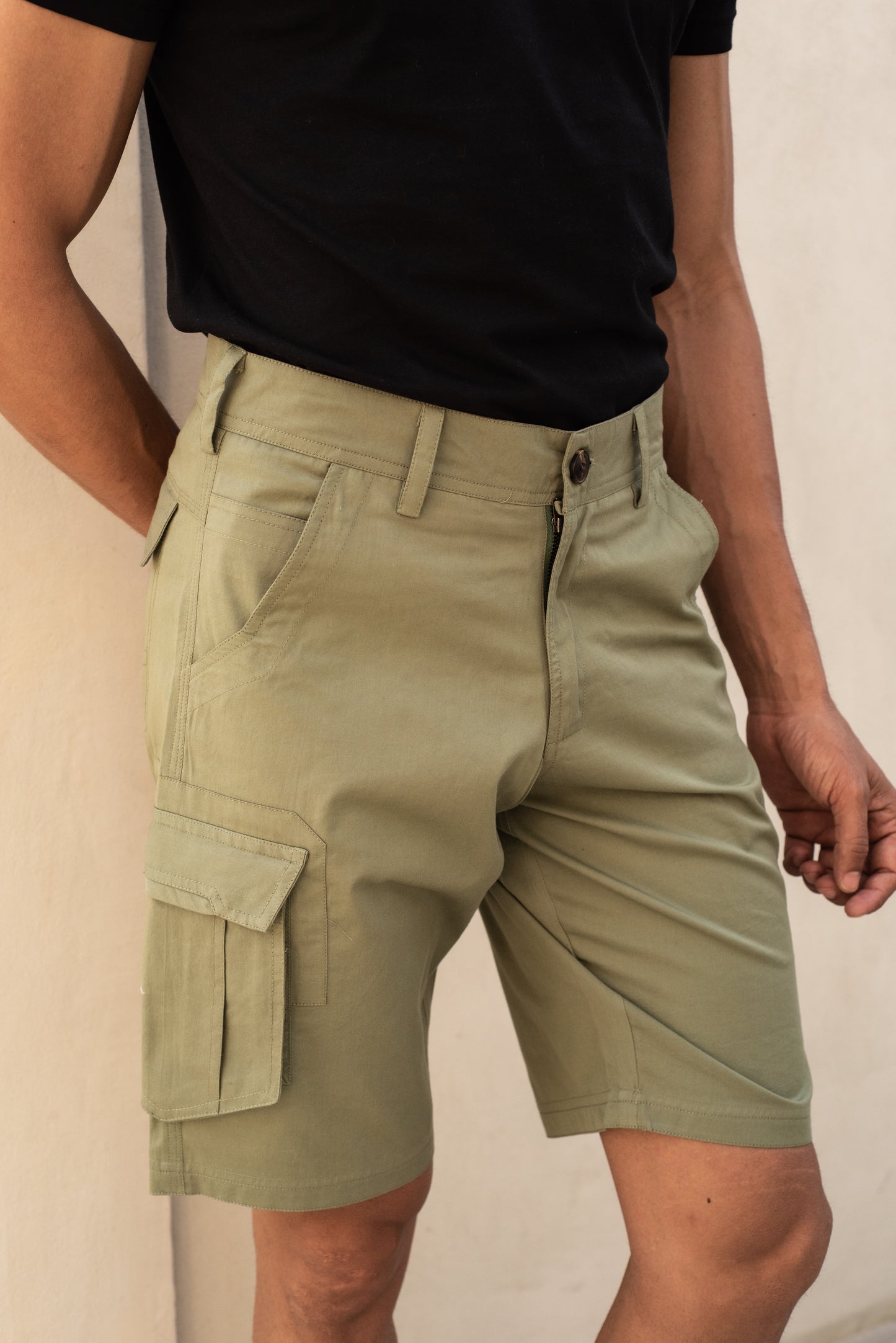 Khaki Cargo Shorts