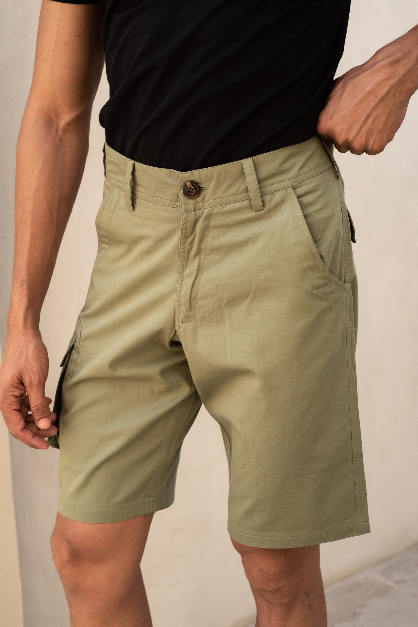 Khaki Cargo Shorts