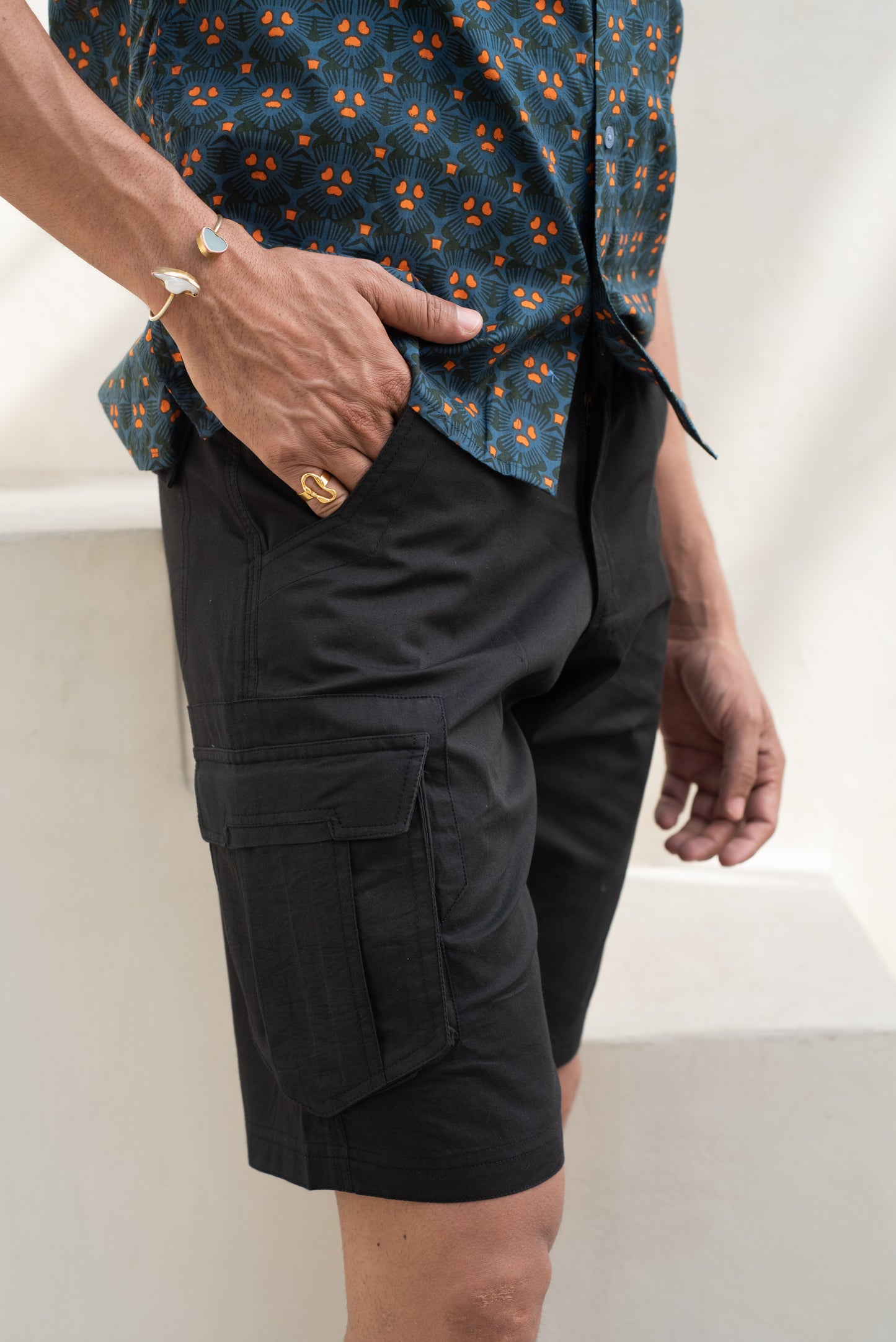 Black Cargo Shorts