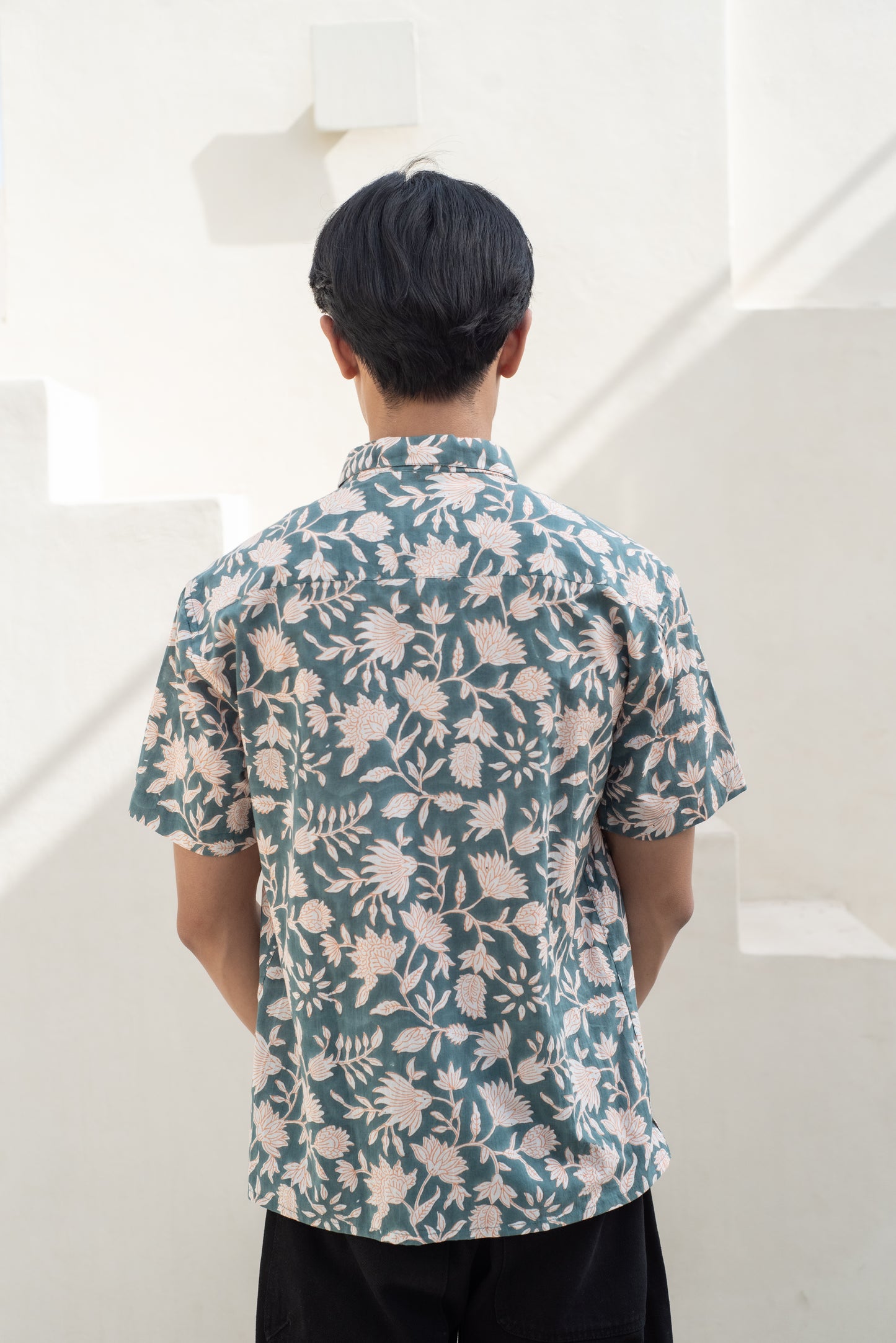 Celosia Green Half Sleeve Shirt