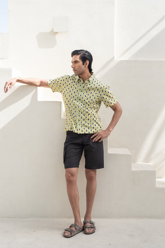 Safari Green Half Sleeve Shirt