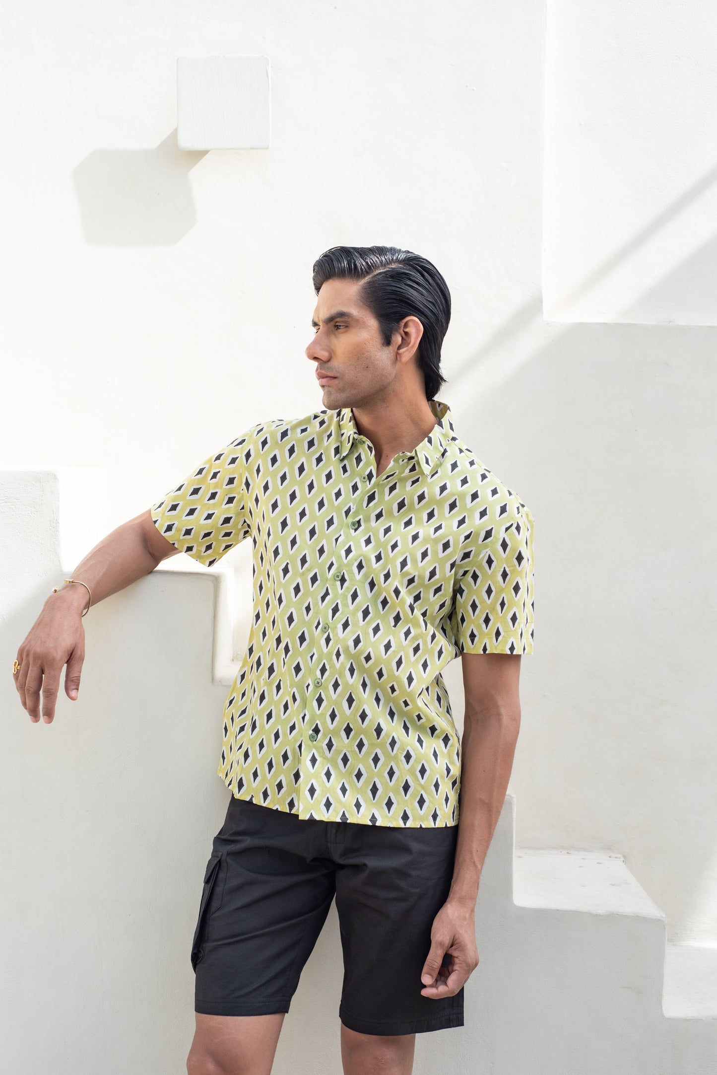 Safari Green Half Sleeve Shirt