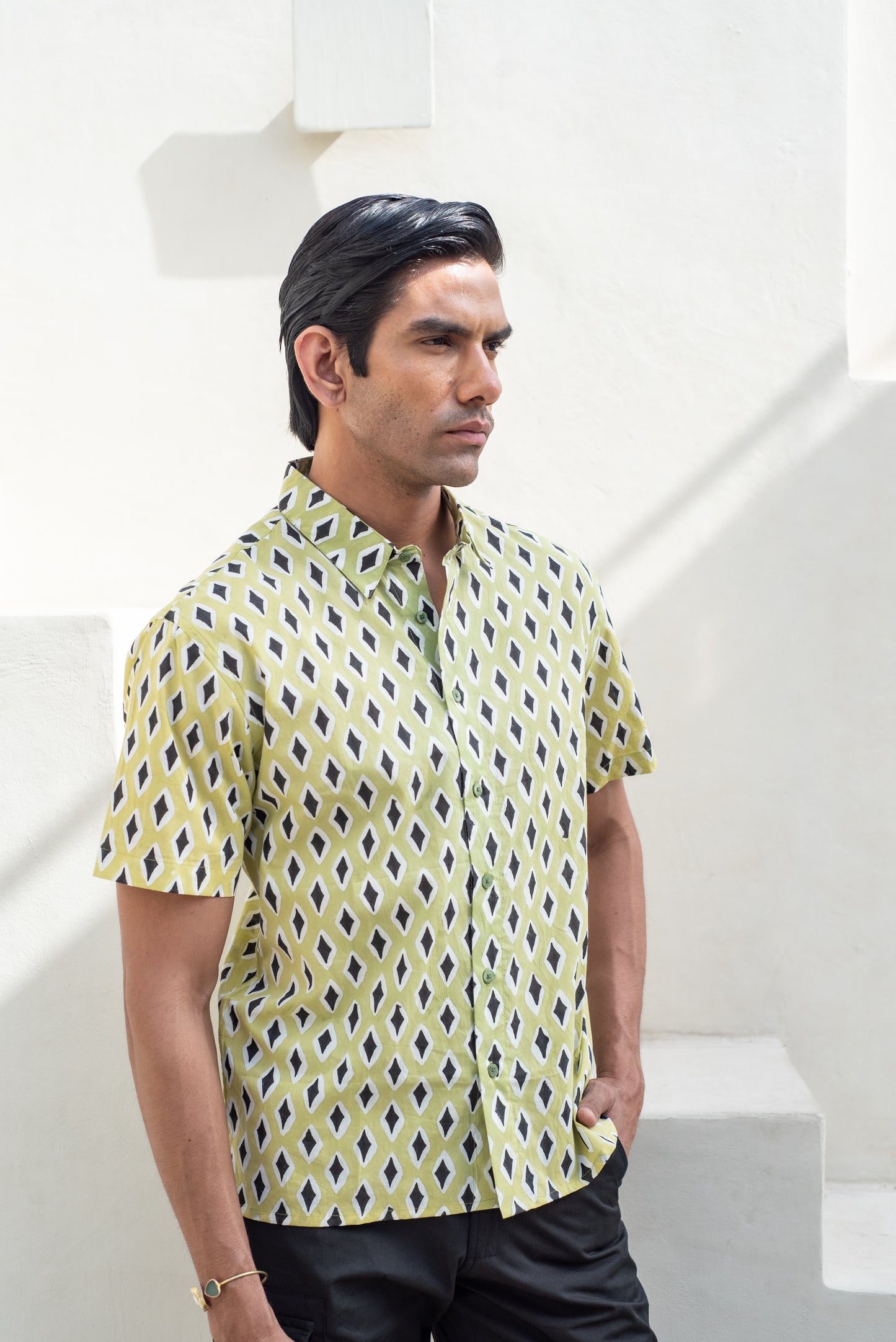 Safari Green Half Sleeve Shirt