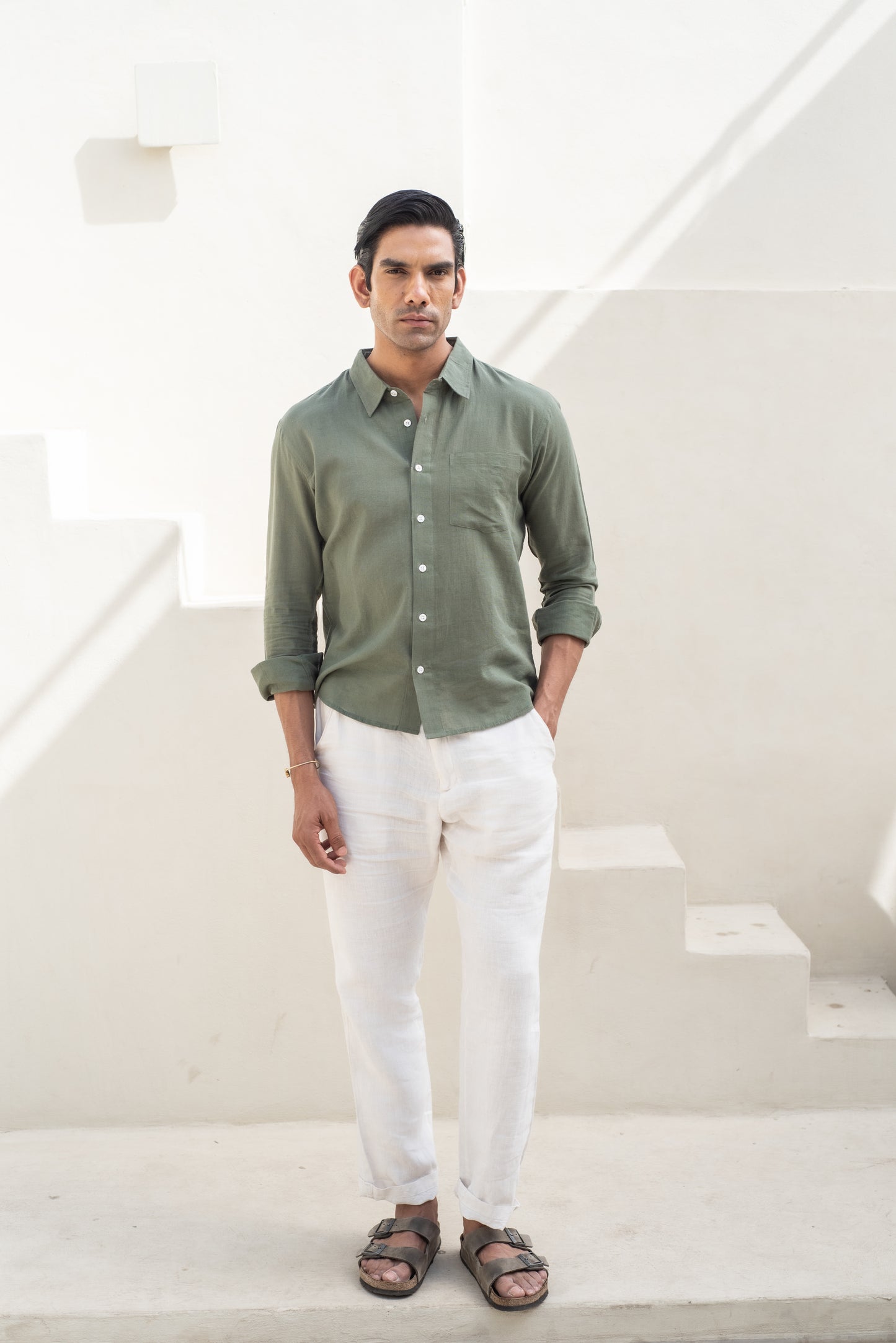 Olive Green Full Sleeve Shirt