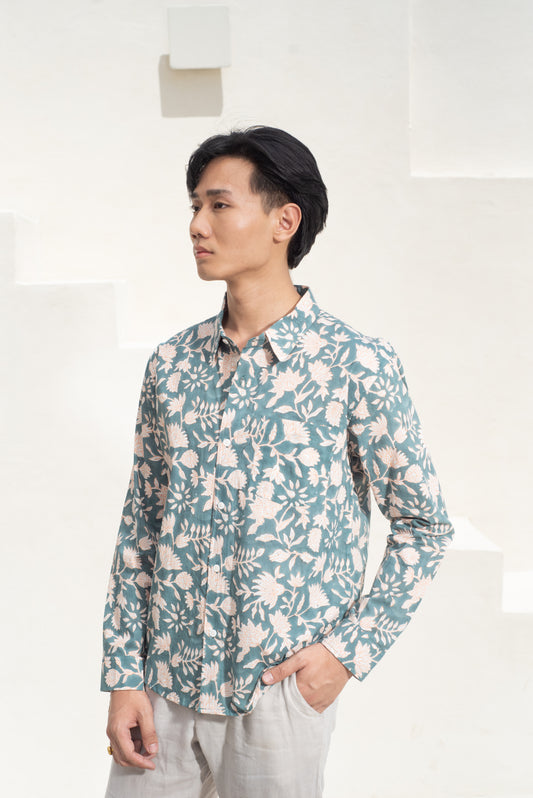 Celosia Green Full Sleeve Shirt