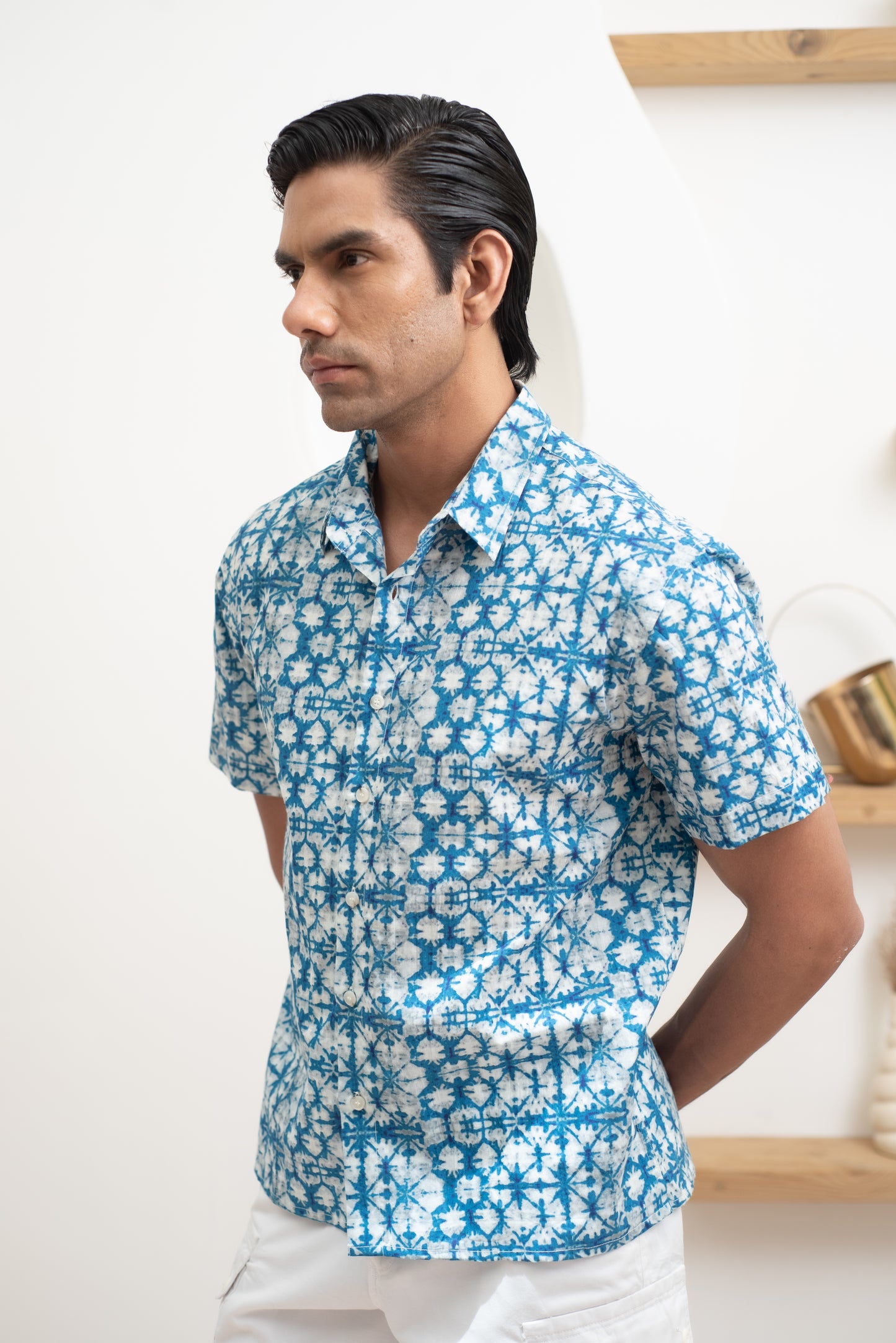 Shibori Half Sleeve Shirt