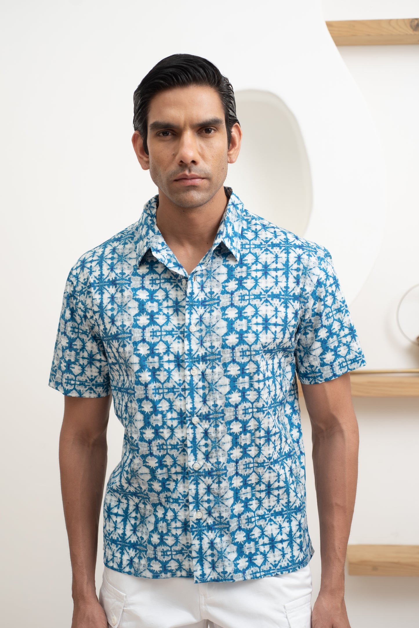 Shibori Half Sleeve Shirt