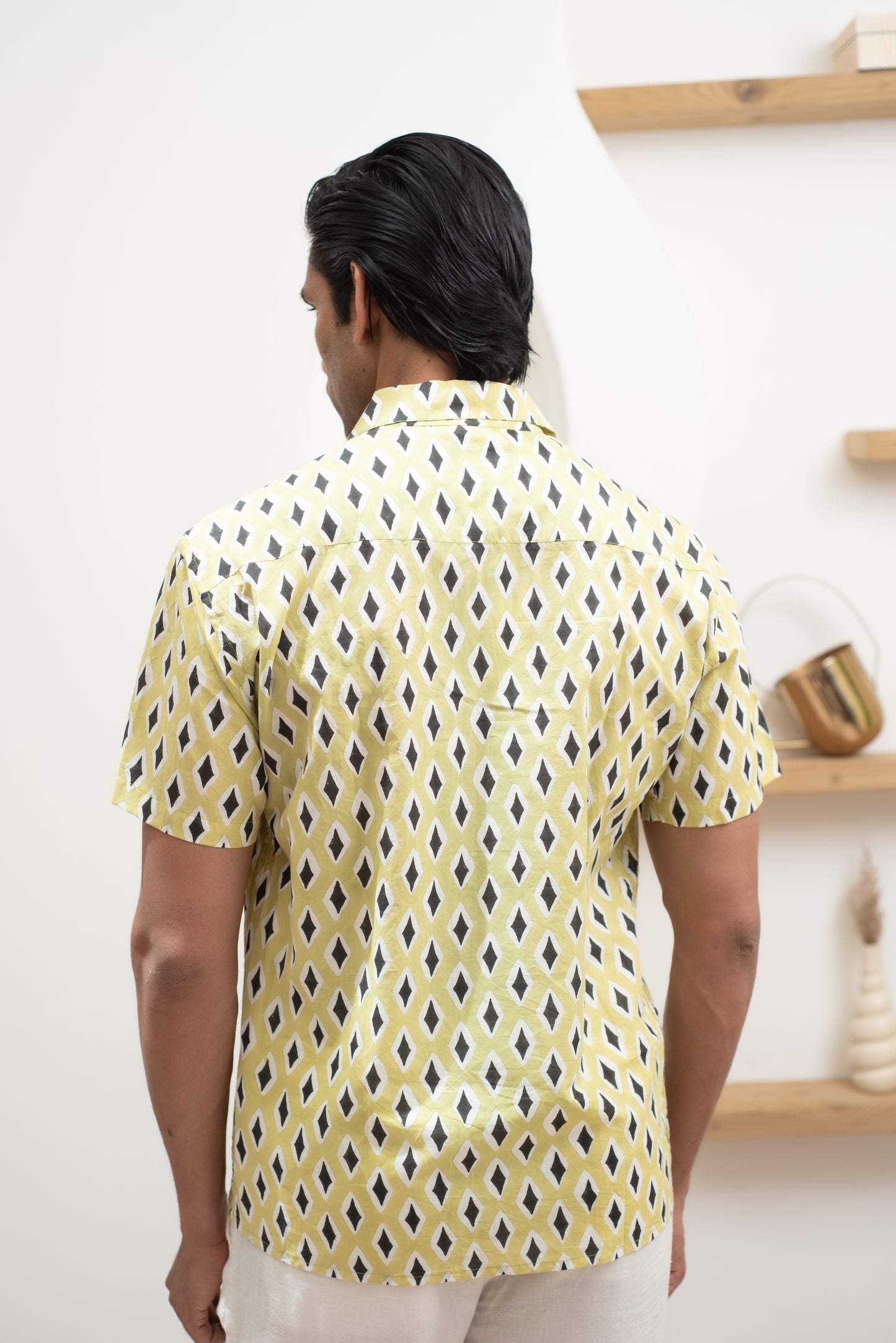 Safari Green Bowling Half Sleeve Shirt