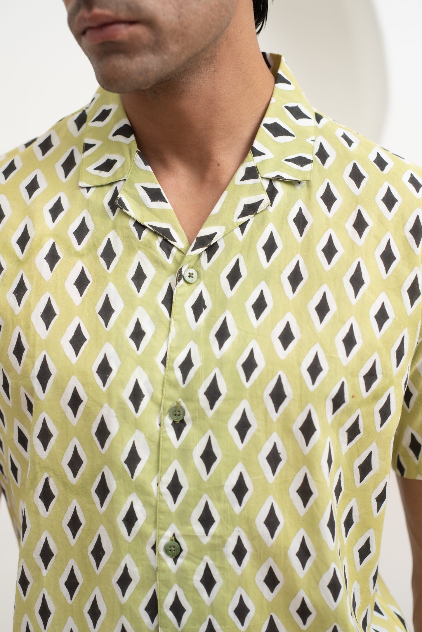Safari Green Bowling Half Sleeve Shirt