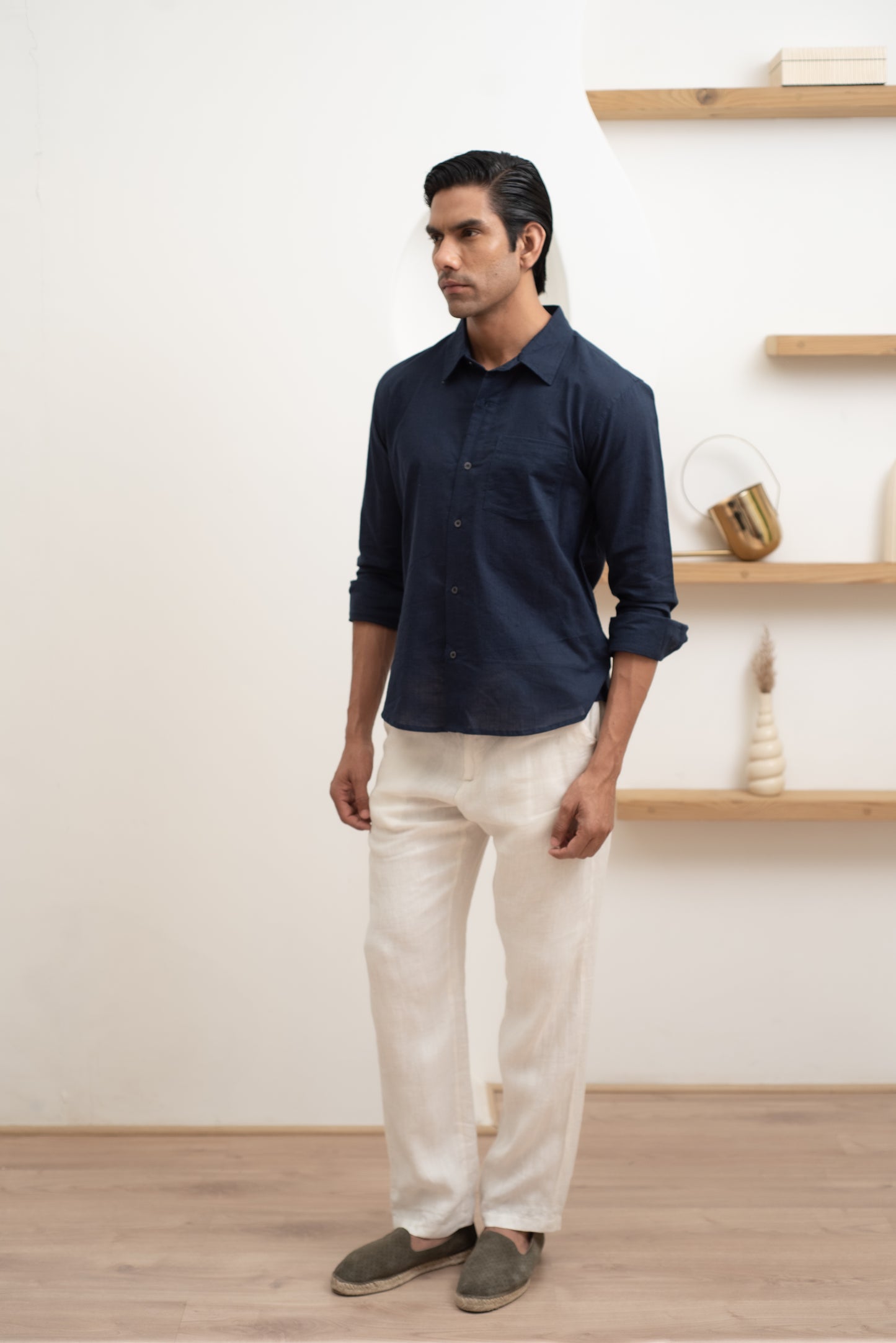 Navy Blue Full Sleeve Shirt