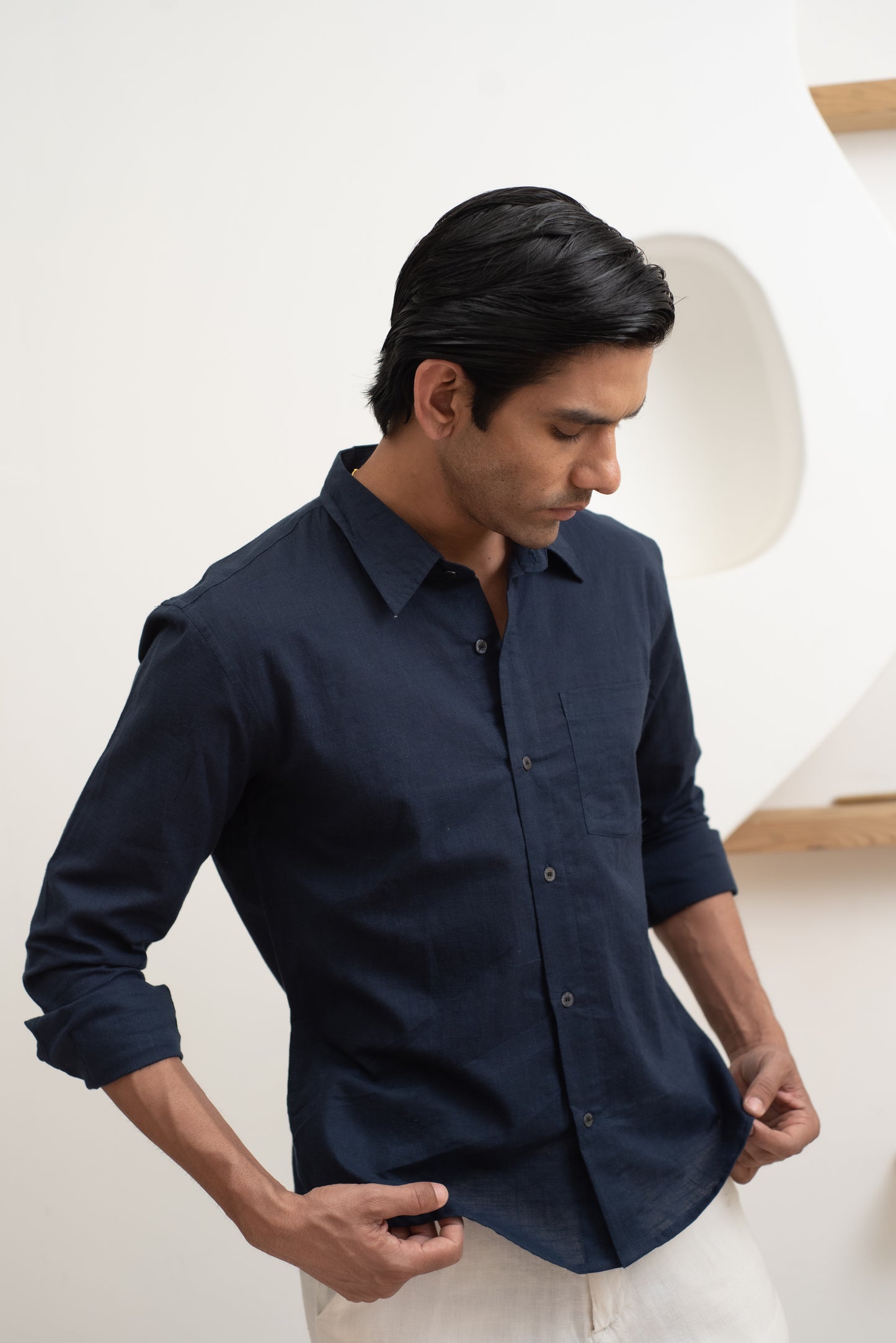 Navy Blue Full Sleeve Shirt