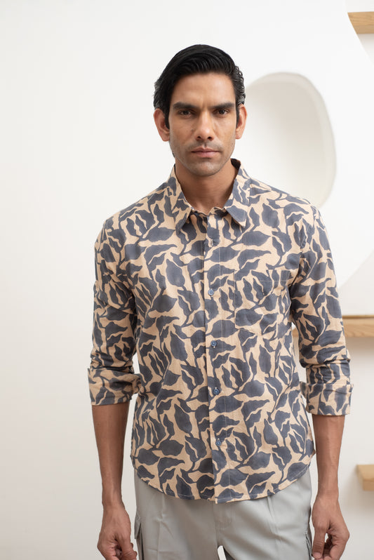 Blue Leaf Full Sleeve Shirt