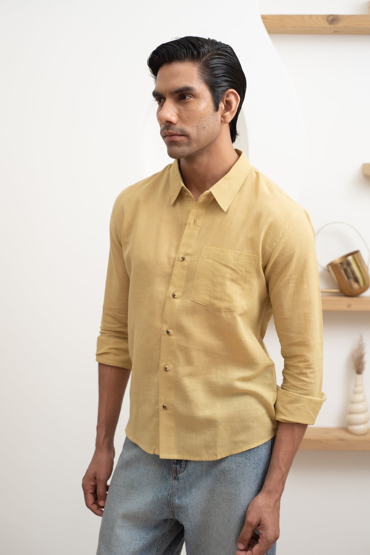 Mustard Full Sleeve Shirt