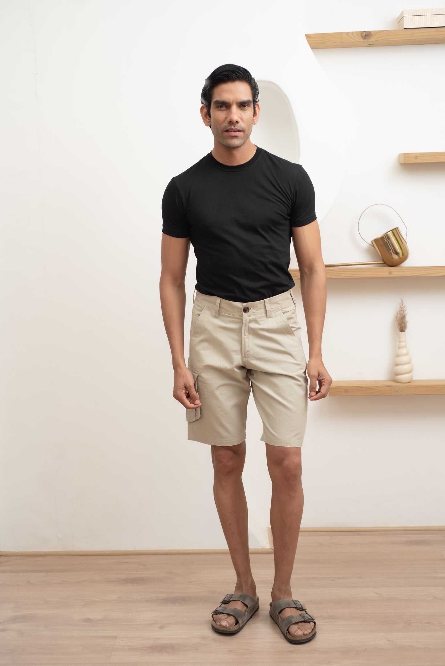 Grey Cargo Shorts
