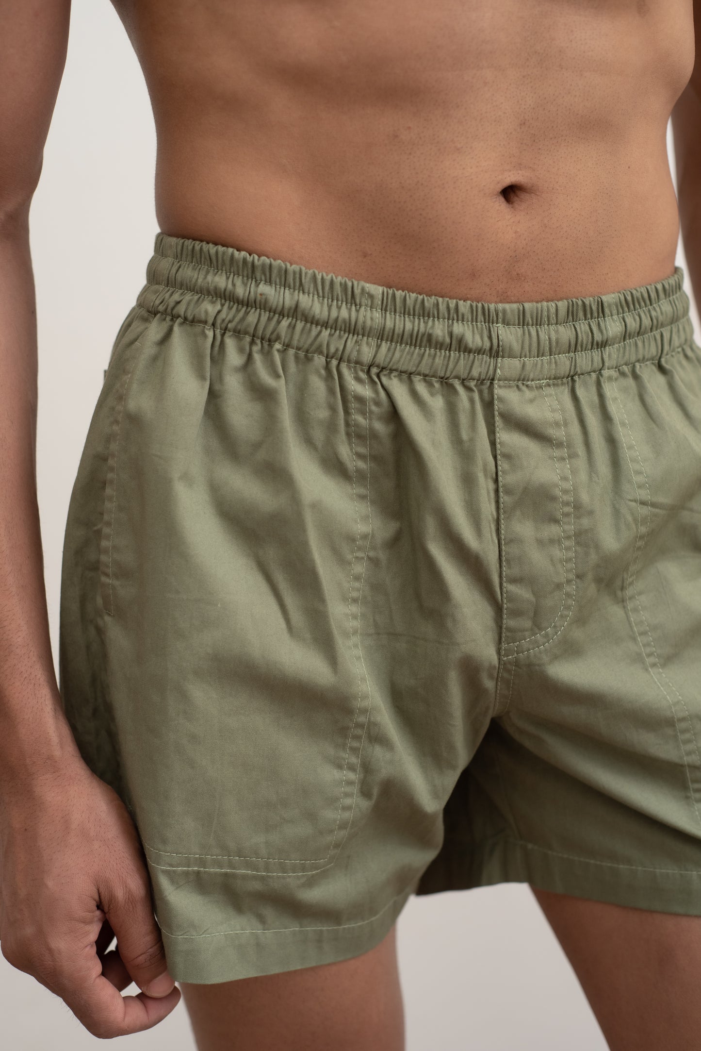 Khaki Swim Shorts