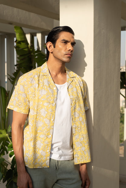 Celosia Lime Bowling Half Sleeve Shirt