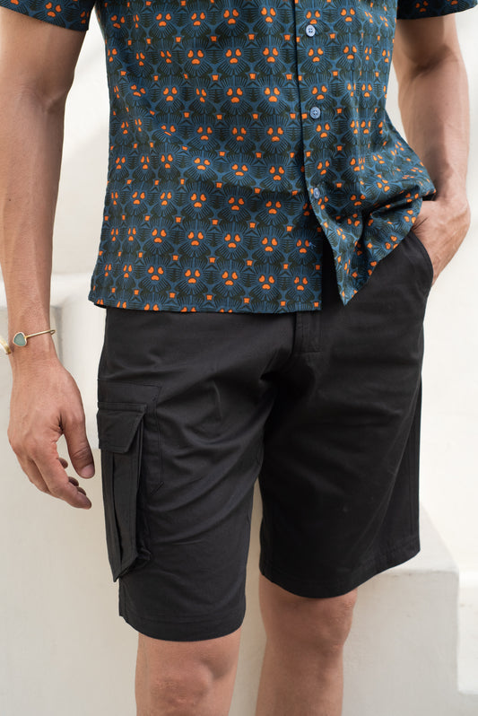 Black Cargo Shorts